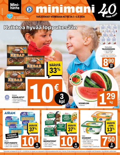 Minimani tarjouslehti viikolta 31 sivu 1