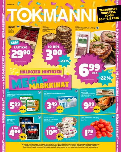 Tokmanni tarjouslehti viikolta 31 sivu 1