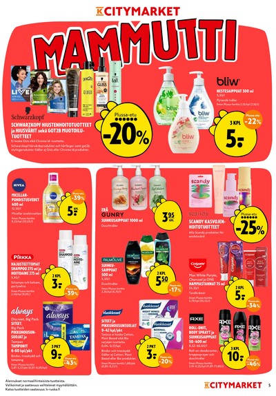 K-Citymarket tarjouslehti viikolta 33 sivu 5