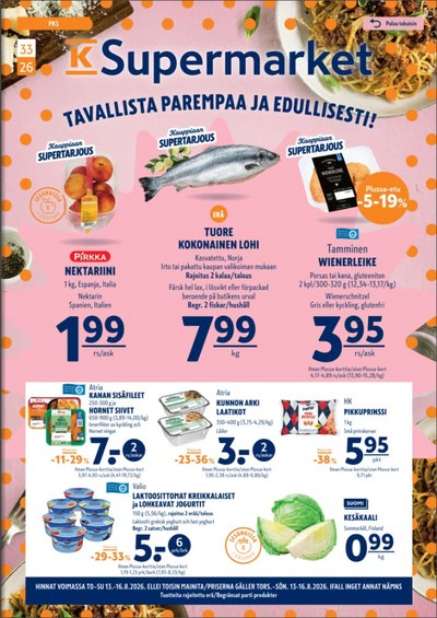 K-Supermarket tarjouslehti viikolta 33 sivu 1