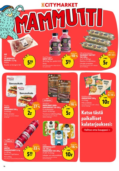 K-Citymarket tarjouslehti viikolta 33 sivu 14