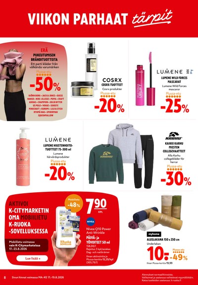 K-Citymarket tarjouslehti viikolta 34 sivu 8