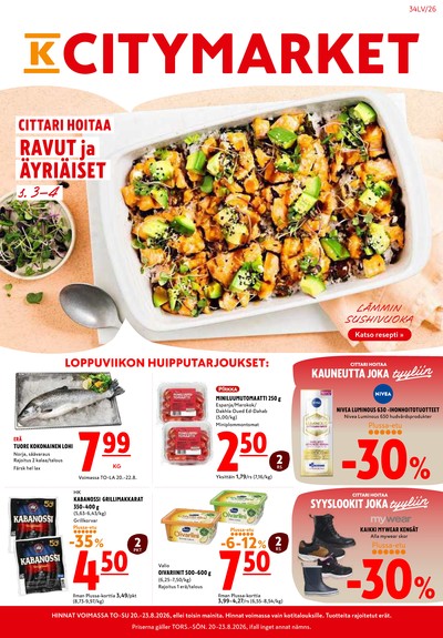 K-Citymarket tarjouslehti viikolta 34 sivu 1