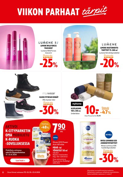 K-Citymarket tarjouslehti viikolta 34 sivu 8