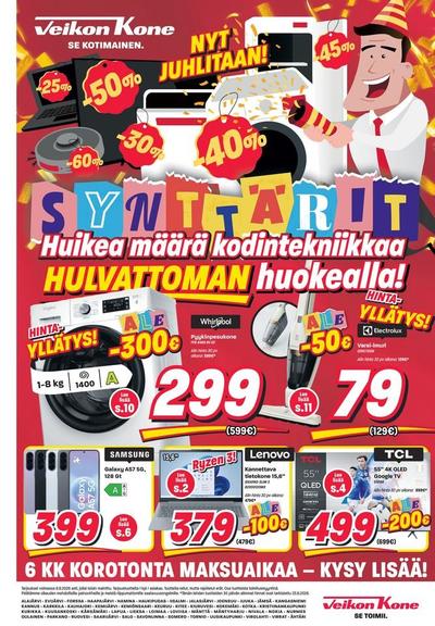 Veikon Kone tarjouslehti. Voimassa: 24/08/26 - 30/08/26