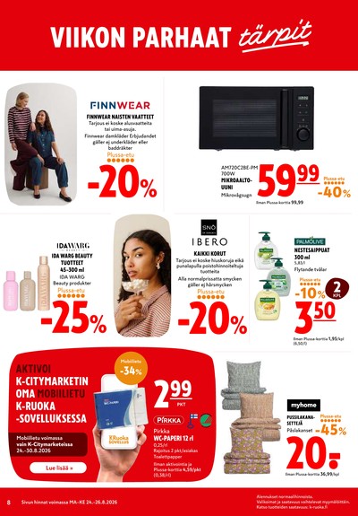 K-Citymarket tarjouslehti viikolta 35 sivu 8