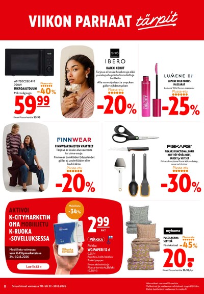 K-Citymarket tarjouslehti viikolta 35 sivu 8