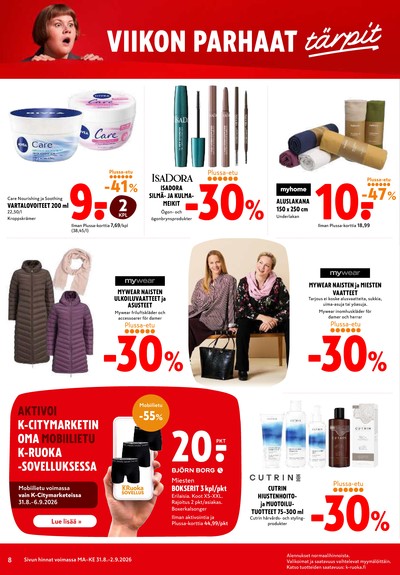 K-Citymarket tarjouslehti viikolta 36 sivu 8