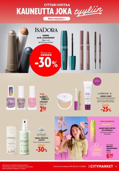 K-Citymarket tarjouslehti viikolta 36 sivu 9