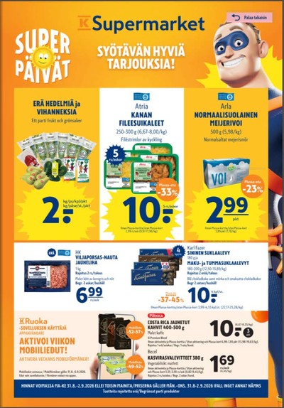 K-Supermarket tarjouslehti viikolta 36 sivu 1