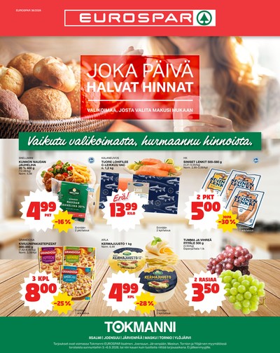 Tokmanni tarjouslehti. Voimassa: 03/09/26 - 06/09/26