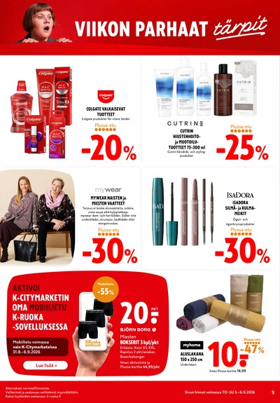 K-Citymarket tarjouslehti viikolta 36 sivu 9