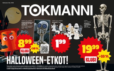 Tokmanni tarjouslehti. Voimassa: 07/09/26 - 13/09/26