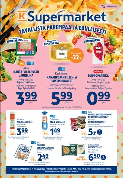 K-Supermarket tarjouslehti viikolta 37 sivu 1
