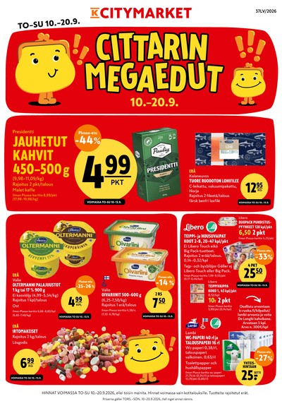 K-Citymarket tarjouslehti viikolta 38 sivu 1