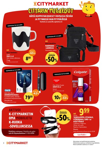 K-Citymarket tarjouslehti viikolta 38 sivu 2
