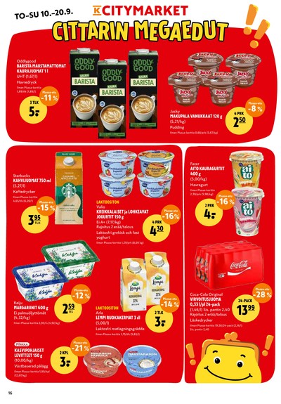K-Citymarket tarjouslehti viikolta 38 sivu 16