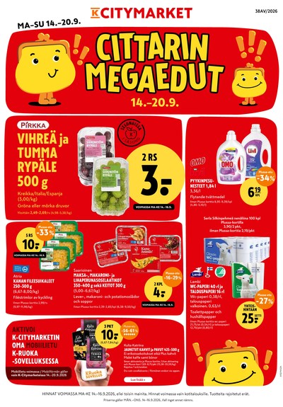 K-Citymarket tarjouslehti viikolta 38 sivu 1