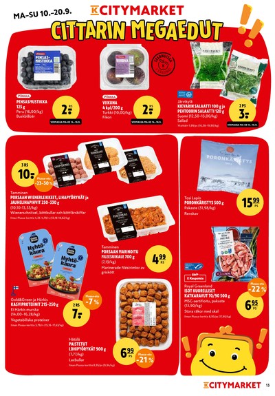 K-Citymarket tarjouslehti viikolta 38 sivu 13