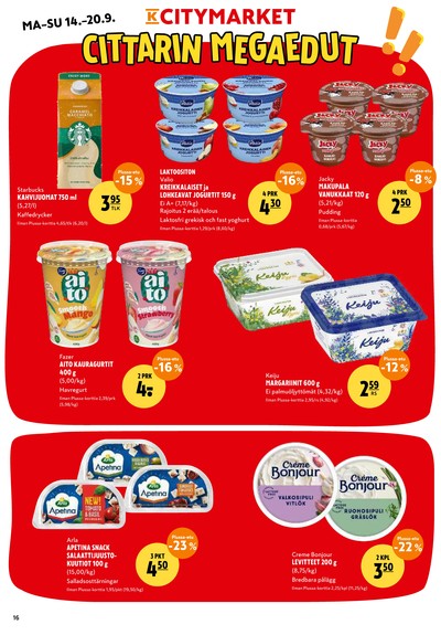 K-Citymarket tarjouslehti viikolta 38 sivu 16