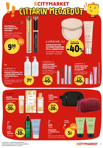 K-Citymarket tarjouslehti viikolta 38 sivu 3