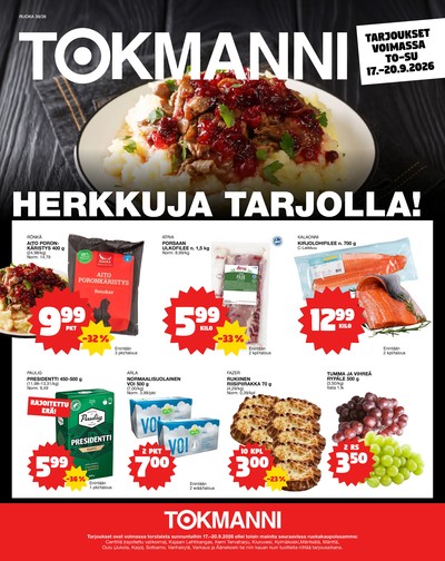 Tokmanni tarjouslehti viikolta 38 sivu 1