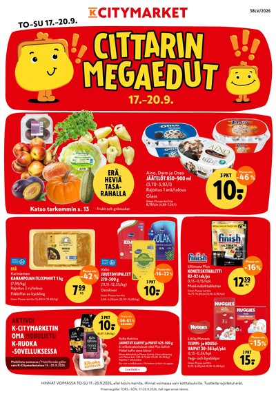 K-Citymarket tarjouslehti viikolta 38 sivu 1