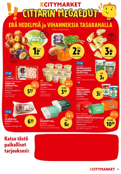 K-Citymarket tarjouslehti viikolta 38 sivu 13