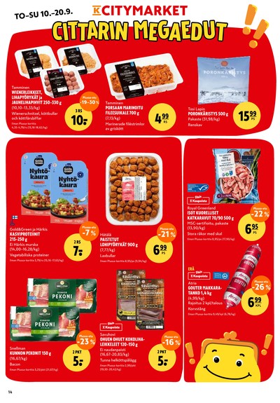 K-Citymarket tarjouslehti viikolta 38 sivu 14