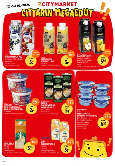 K-Citymarket tarjouslehti viikolta 38 sivu 16