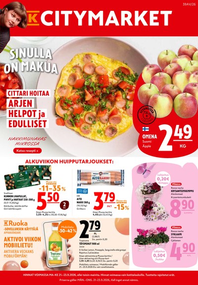 K-Citymarket tarjouslehti viikolta 39 sivu 1