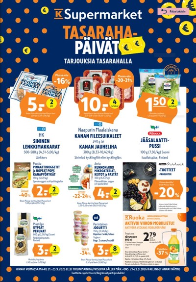 K-Supermarket tarjouslehti viikolta 39 sivu 1
