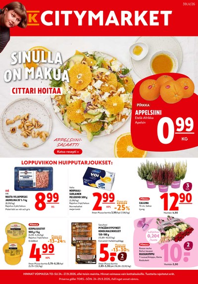 K-Citymarket tarjouslehti viikolta 39 sivu 1