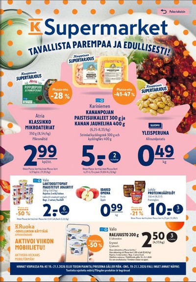 K-Supermarket tarjouslehti viikolta 4 sivu 1