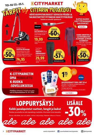 K-Citymarket tarjouslehti viikolta 4 sivu 2