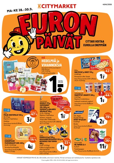 K-Citymarket tarjouslehti viikolta 40 sivu 1