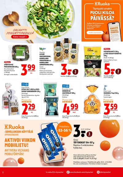 K-Citymarket tarjouslehti viikolta 40 sivu 2