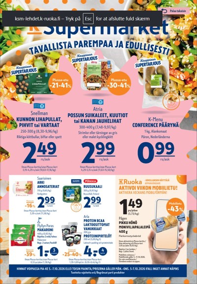 K-Supermarket tarjouslehti viikolta 41 sivu 1