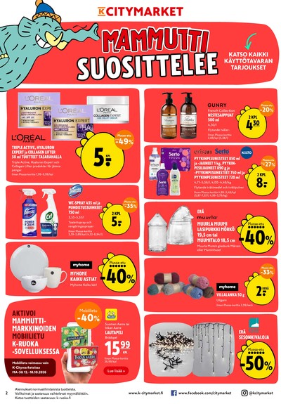 K-Citymarket tarjouslehti viikolta 42 sivu 2