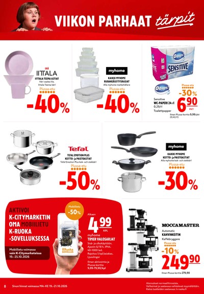K-Citymarket tarjouslehti viikolta 43 sivu 8