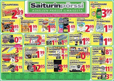 Saiturin Pörssi tarjouslehti. Voimassa: 22/10/26 - 28/10/26