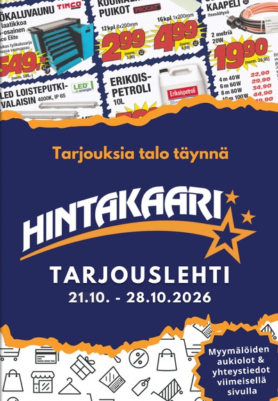 Hintakaari tarjouslehti. Voimassa: 21/10/26 - 28/10/26
