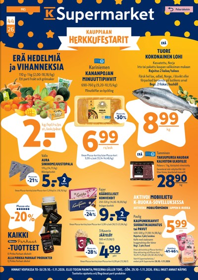 K-Supermarket tarjouslehti viikolta 44 sivu 1