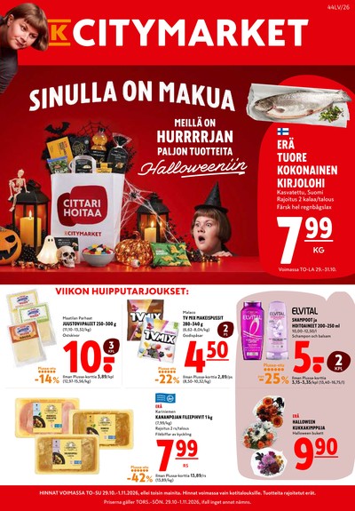 K-Citymarket tarjouslehti viikolta 44 sivu 1