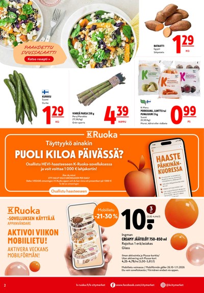 K-Citymarket tarjouslehti viikolta 44 sivu 2
