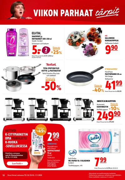 K-Citymarket tarjouslehti viikolta 44 sivu 10