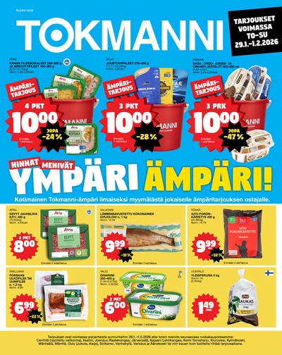 Tokmanni tarjouslehti. Voimassa: 29/01/26 - 01/02/26