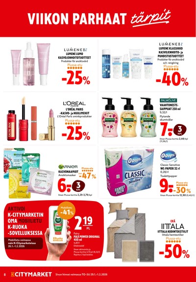 K-Citymarket tarjouslehti viikolta 5 sivu 8