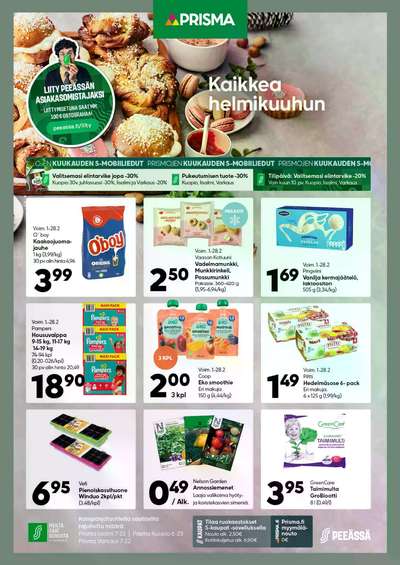 Prisma region tarjouslehti. Voimassa: 01/02/26 - 28/02/26