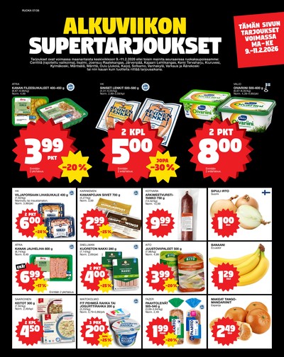 Tokmanni tarjouslehti. Voimassa: 09/02/26 - 11/02/26
